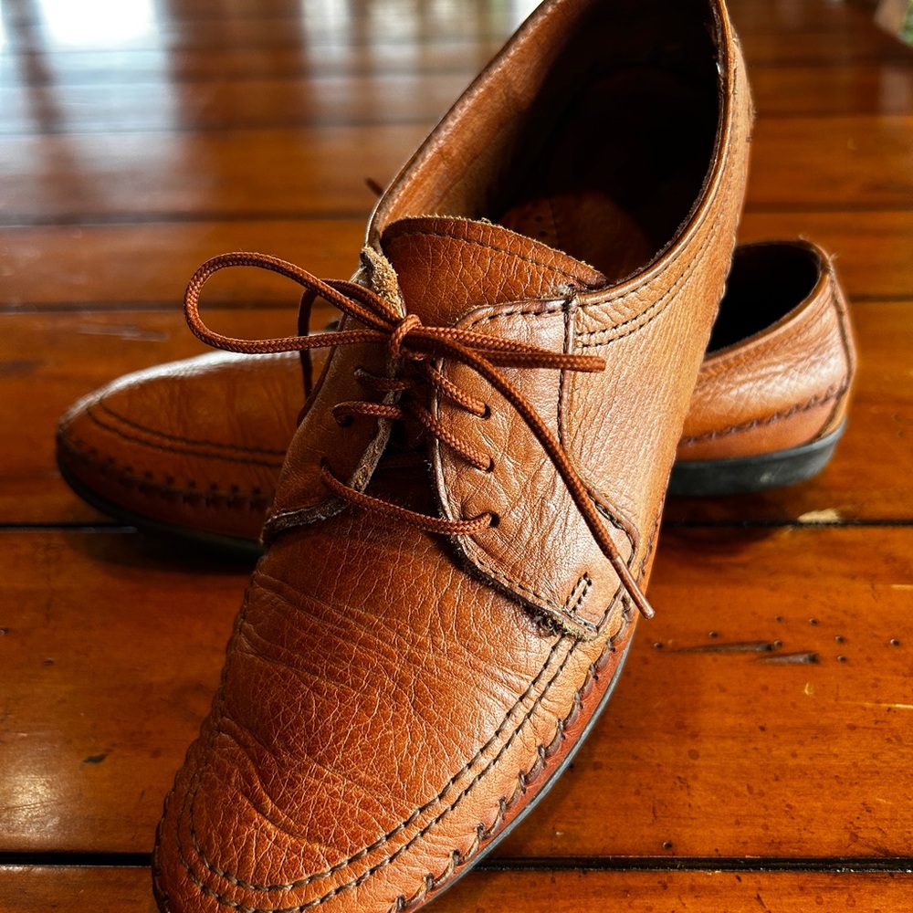 Dexter “Madeline” Comfort Classic Leather Lace-Up Loafer jn “True Tan” Brown 7.5